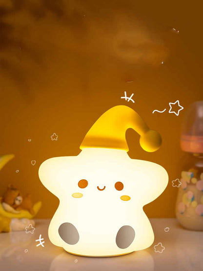 Cute Star Silicone Pat Light