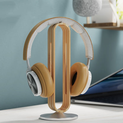 Headphone Display Stand Metal And Wood Headset Stand