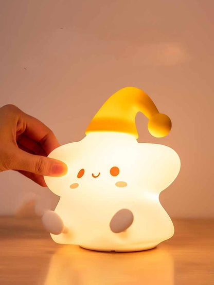 Cute Star Silicone Pat Light