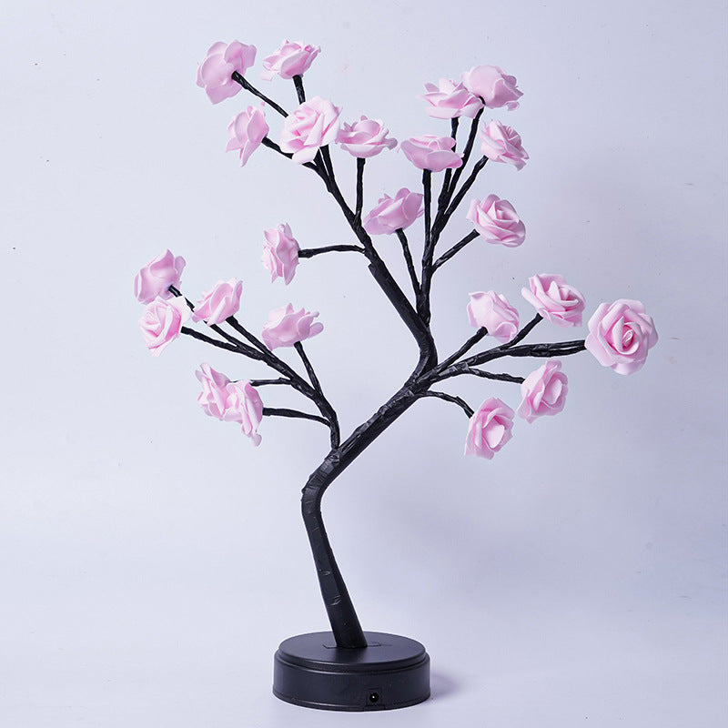 Table Lamp Flower Tree Rose Lamps Fairy Desk Night Lights USB Operated Gifts For Wedding Valentine Christmas Decoration