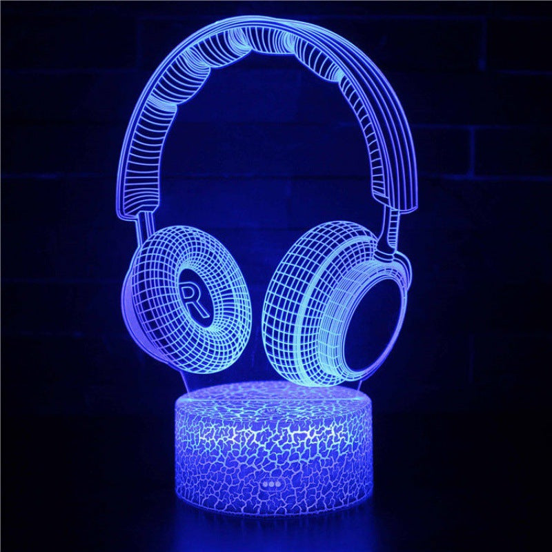 Bedroom Desk Lamp Headphone Handle 7 Color-changing Decorative Lights