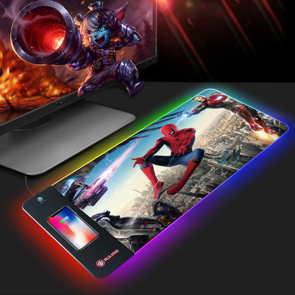 Mouse Pad Large RGB Rechargeable Desk Pad Oversized Wireless Charger